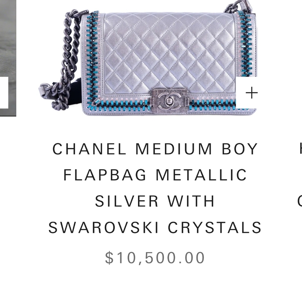 Chanel Boy Bag Silver Chain authentic rare bag